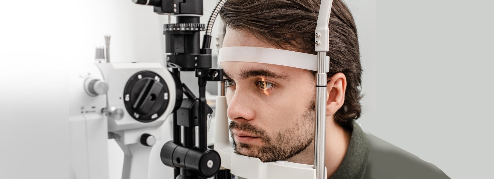 young man during eye exam in Pittsfield